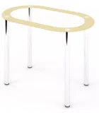 Glass dining table D-08-0 with tempered glass and chrome legs order